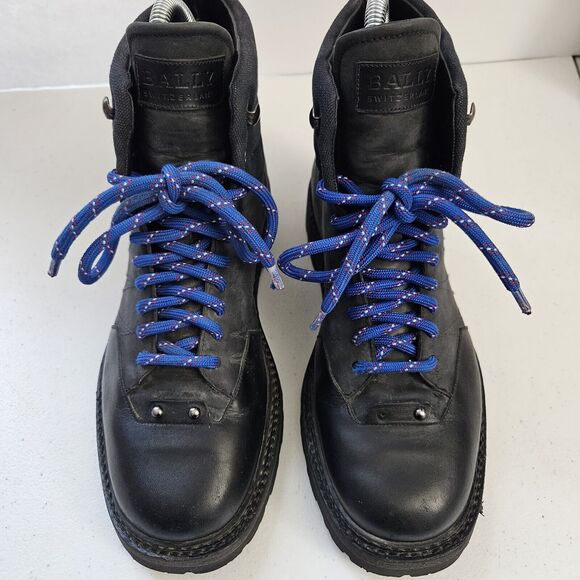Bally Mens Leather Hiking Boot Black ZEBER/40 Sz 6.5 D Swiss Made Outdoor Snow main image 5